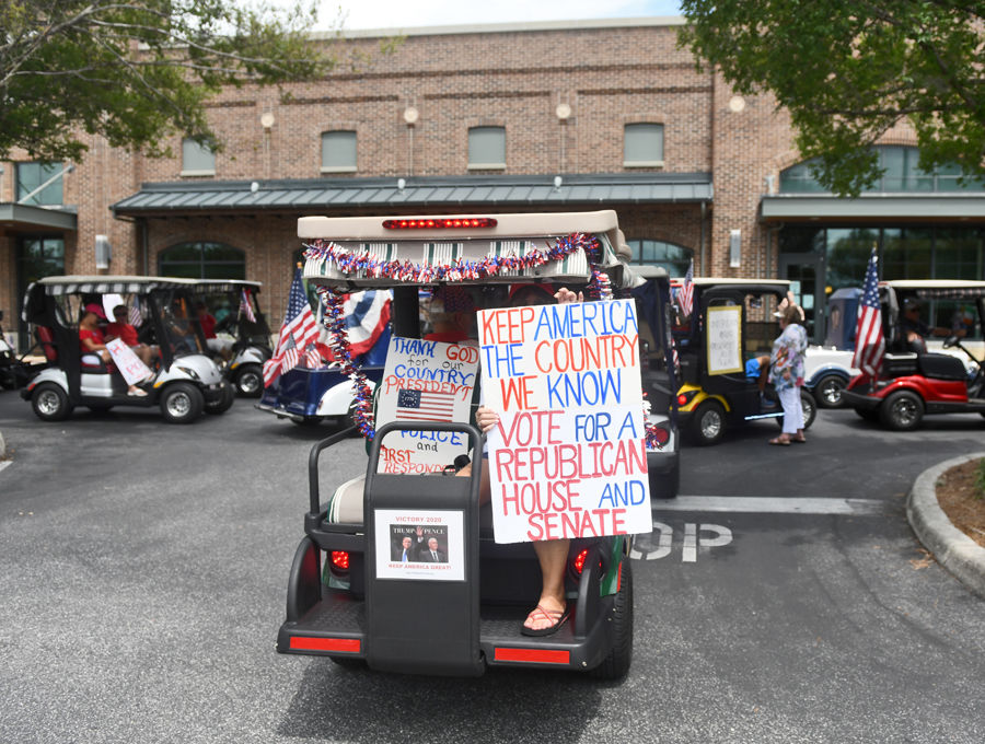 Rally celebrates Flag Day, Trump's 74th birthday